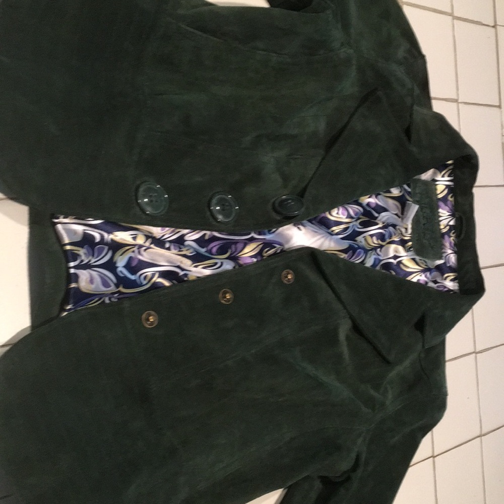 Dark green suede jacket